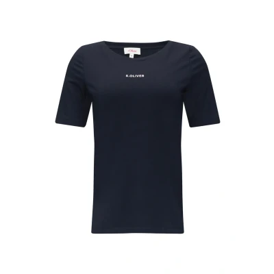 Abbildung von s.Oliver Elastisches MIT Label Tshirt basic, Damen, Größe: 34, Navy