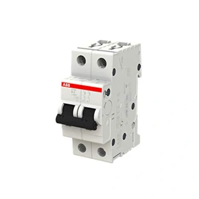 Abbildung von ABB S200 MCB Leitungsschutzschalter Typ B, 2 polig 6A 400V, Abschaltvermögen 6 kA System Pro M Compact