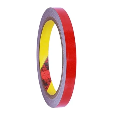 Abbildung von 3M 610C Reflektorband Reflektorfolie reflektierendes Klebeband Sicherheitswarnband Wasserdicht Reflexfolie (Red, 15mm x 10meter)