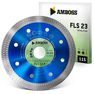 Abbildung von Amboss Diamant Trennscheibe FLS 23R extra dünne (1,6 mm) Ø 150 mm x 25,4 Fliesen/extra hartes Feinsteinzeug/harte Granite/Keramik Segmenthöhe: 10
