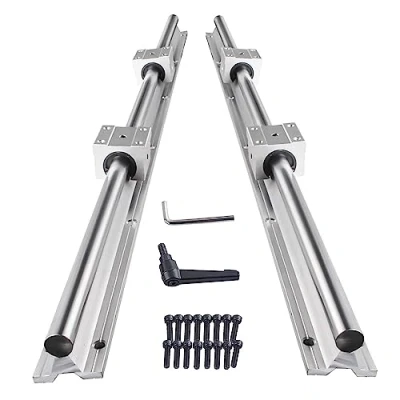 Abbildung von CNCMANS Linearführung Linearschiene 2Stück SBR16 1200mm Edelstahl Führungsschiene mit 4Stück SBR16UU Linearlager Lagerblock, CNC Teile für 3D Drucker Schrittmotor (linearführung 1200mm)