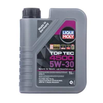 Abbildung von Liqui Moly Top Tec 4500 5W 30 1l Motoröl 2317 LAND ROVER: Discovery 4, Defender Off Road, Range Rover Evoque, JAGUAR: XF Saloon, F Pace, Sportbrake
