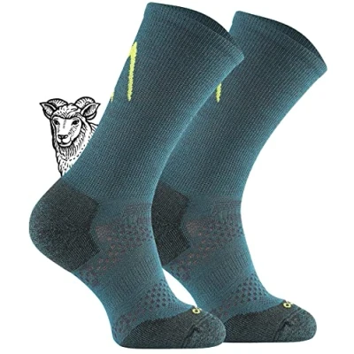Abbildung von TODO BP LIGHT Dünn Merino Wandersocken für Herren, Damen,Trekking Socken, Atmungsaktiv, 34% Merinowolle Blend Funktionssocken, Outdoor (47 50, Petrolio)