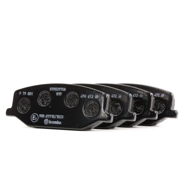 Abbildung von BREMBO P 79 001 Bremsbelagsatz exkl. Verschleißwarnkontakt ohne Zubehör SUZUKI: Jimny Off Road, SJ 413 Open Road Vehicle, Samurai