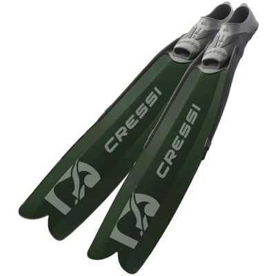 Abbildung von CRESSI Gara Modular Boost Fins Green Lange Flossen Ideal für fortgeschrittene Apnoe und Speerfischen, Grün/Schwarz, 46/47, Unisex Erwachsene