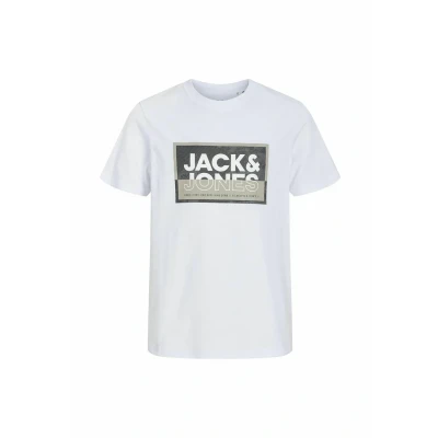 Abbildung von JACK &amp; JONES Herren T shirt Jcologan Tee Ss Crew Neck Ss24 Jnr, Weiß, 140