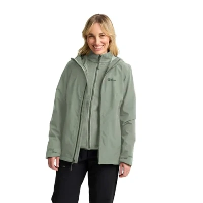 Abbildung von Jack Wolfskin Moonrise 3IN1 Jacket Outdoorjacke, Damen, Größe: Small, Mint leaf