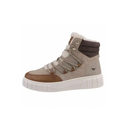 Abbildung von Mustang Sneaker high, Damen, Größe: 39, Beige Schuhe