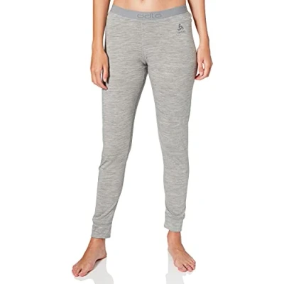 Abbildung von Odlo Damen Funktionsunterwäsche Lange Hose 100% MERINO 200 GRAMM, grey melange melange, XS