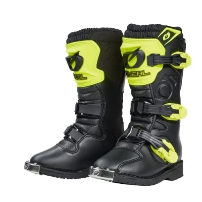 Abbildung von O&#039;NEAL Motocross Stiefel Kinder Enduro Motorrad Komfortables Air Mesh, vier Verschlussschnallen, hochwertiges Synthetik Material Boots Rider Pro Youth Schwarz Neon Gelb Größe 13/32