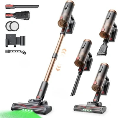Abbildung von Proscenic P11 Ultra Staubsauger Kabellos, Leichter Selbststehend 40Kpa 40Min Akku mit Touchscreen Grün Licht Anti Tangle, Stielstaubsauger für Teppich Hartböden Vorhang Auto Haustierhaare