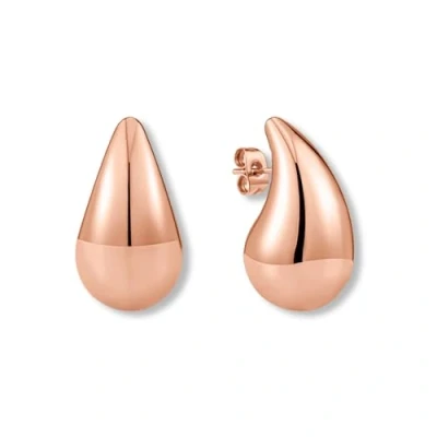 Abbildung von Tropfen Ohrringe Rosegold 18K für Damen I Dupes aus hautverträglichem Edelstahl Rose Waterdrop Earrings
