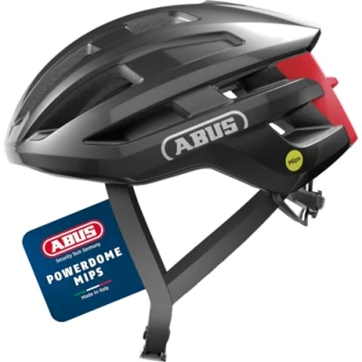 Abbildung von ABUS Rennradhelm PowerDome MIPS leichter Fahrradhelm mit cleverem Belüftungssystem und Aufprallschutz Made in Italy für Damen Herren Dunkelgrau, Größe M
