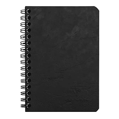 Abbildung von Clairefontaine 785921C Spiralbuch (Age Bag kariert, 9,5 x 14 cm, 50 Blatt) 1 Stück schwarz