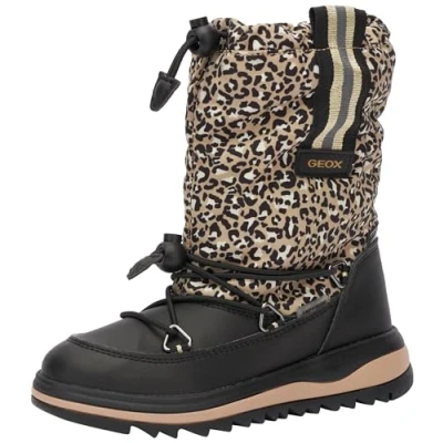 Abbildung von Geox J ADELHIDE Girl B AB Ankle Boot, Black/Gold, 33 EU