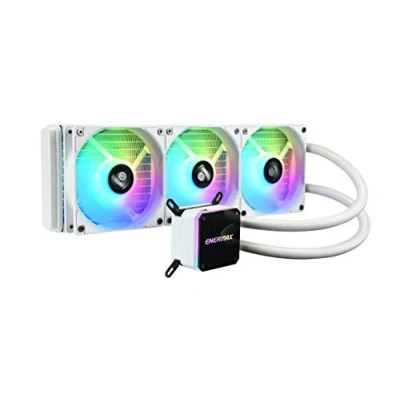 Abbildung von Enermax LiqMax III ARGB 360 Weiß, AIO Liquid Cooler, Watercooling für Intel/AMD Prozessoren, Lüfter (ELC LMT360 W ARGB)