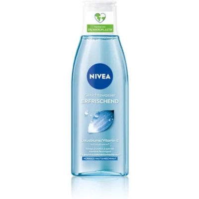 Abbildung von NIVEA Erfrischendes Gesichtswasser für normale und Mischhaut, veganer Toner fürs Gesicht mit Vitamin E reinigt &amp; erfrischt die Haut, spendet intensive Feuchtigkeit (200 ml)