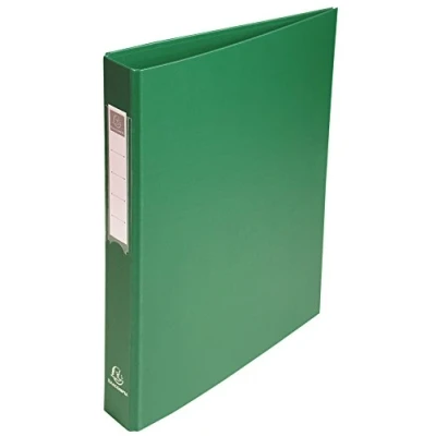 Abbildung von Exacompta 51383E Ringbuch aus festem Karton 1,8mm Kunststoffbezug aussen und innen, 4 Ringe Füllhöhe 25mm für DIN A4 Grün