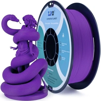 Abbildung von ZIRO Matte PLA Filament 1.75mm, 1kg 3D Drucker Filament, High Toughness PLA, Dimensional Accuracy +/ 0.03mm, Violett