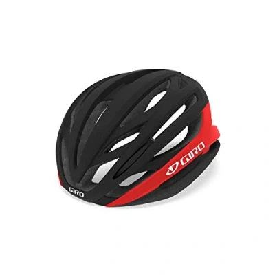 Abbildung von Giro Bike Unisex Erwachsene Syntax Fahrradhelme, Matte Black/Bright Red 22, M