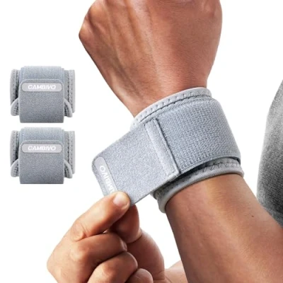 Abbildung von CAMBIVO Handgelenk Bandagen Krafttraining, 2 Stück Verstellbare Handgelenkstütze Wrist Wrap für Fitness, Gym, Sportschutz