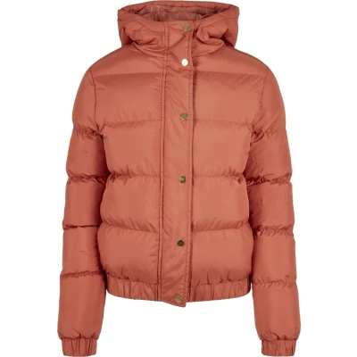 Abbildung von Urban Classics Ladies Hooded Puffer Jacket Winterjacke, Damen, Größe: XS, Redearth