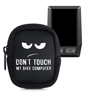 Abbildung von kwmobile Tasche kompatibel mit Bosch Kiox/Kiox 300 Bike GPS Hülle Don&#039;t Touch My Computer Weiß Schwarz