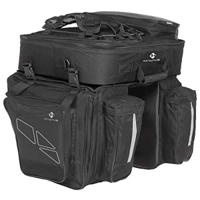 Abbildung von M Wave Gepäcktasche 3 fach Traveller, schwarz/ grau, 62 l