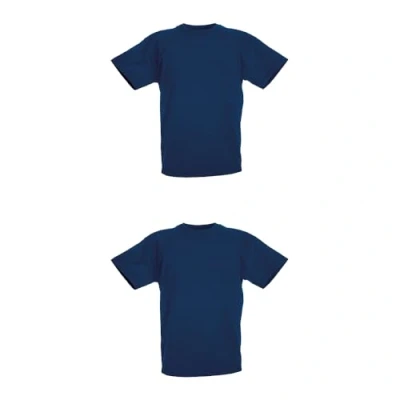 Abbildung von GIDUTEX 2er Pack Kinder Tshirts by Fruit of The Loom Original T Unisex (DE/NL/SE/PL, Numerisch, 140, Regular, 2, Navy)