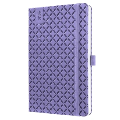 Abbildung von SIGEL J6125 Wochenkalender 2026 A5 lila, Hardcover, Gummiband, Stiftschlaufe, Einstecktasche, 174 Seiten, vegan, Buchkalender, Terminplaner Kalenderbuch Jolie