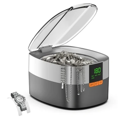 Abbildung von Ultraschallreinigungsgerät Ultraschallreiniger Ultraschallgerät KECOOLKE 750ml Sonic Cleaner mit digitalem Timer für Brillen, Ringe, Münzen, Fingerringe, Geld