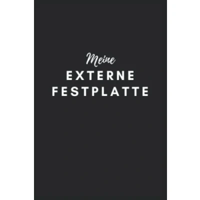 Abbildung von Meine externe Festplatte: lustiges Notizbuch 120 linierte Seiten ca. DIN A5 Notizblock, Tagebuch, Planer mit lustigem Spruch