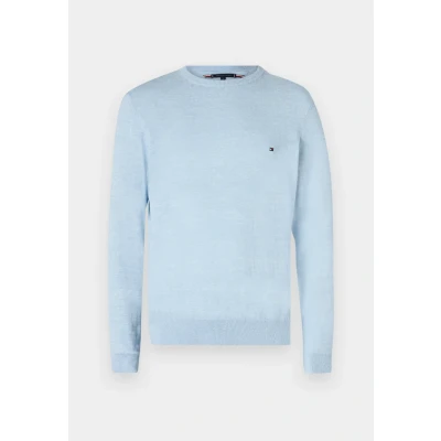Abbildung von Tommy Hilfiger CREW NECK Strickpullover Breezy blue/ivory petal, Herren, Größe: 3XL, petal