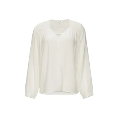 Abbildung von s.Oliver MET Gesmokte Details Bluse, Damen, Größe: 34, Creme