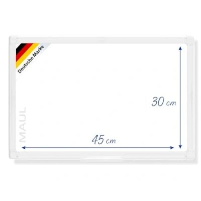 Abbildung von MAUL Whiteboard MAULprimo 30 x 45 cm Magnettafel inkl. Ablageschale für Marker Magnethaftend, beschriftbar und trocken abwischbar Montage in Quer Hochformat Weiß