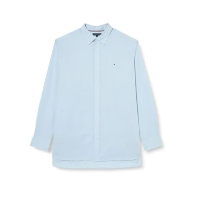Abbildung von Tommy Hilfiger CORE FLEX Poplin Hemd, Herren, Größe: 5XL, Calm blue