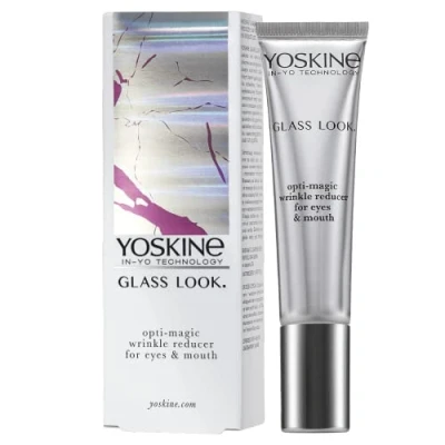 Abbildung von Yoskine Glass Look Augencreme gegen Falten und Augenringe Effektives Eye Cream Intensive Lippenpflege Augenpflege Anti aging Feuchtigkeitscreme Tag &amp; Nacht 15 ml
