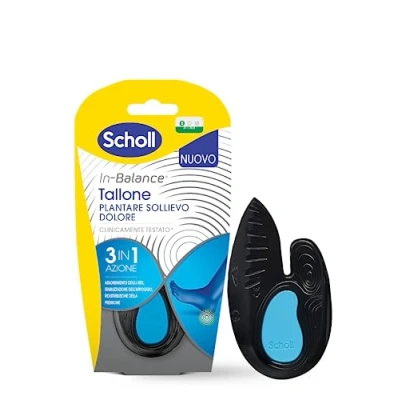 Abbildung von Scholl In Balance Pain Relief stoßdämpfende Einlegesohlen für Ferse, Achillessehne, Größe S, Damen und Herren