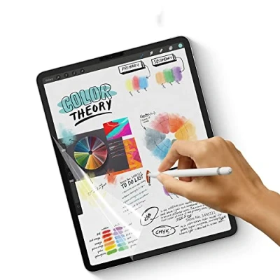 Abbildung von Thorani 2 Stück Paper Feel Schreib &amp; Zeichenfolie für iPad Pro 12.9&quot; 2022/2021 / 2020/18 kompatibel mit Apple Pencil Face ID