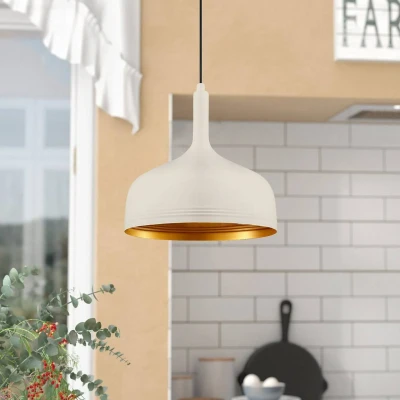 Abbildung von Hängeleuchte Flary D30cm Metall Weiß Menzzo
