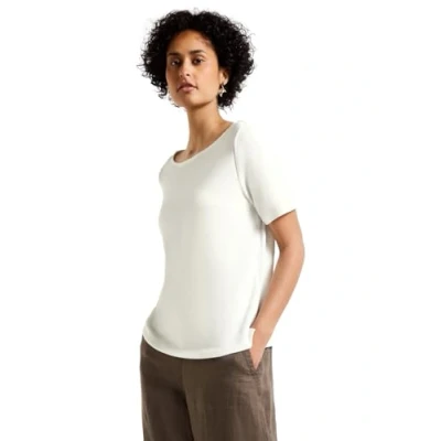 Abbildung von Street One Damen A322696 Strick Look T Shirt, Off White, 42