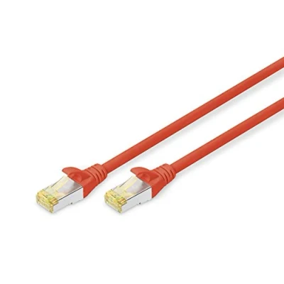 Abbildung von DIGITUS LAN Kabel Cat 6A 2m RJ45 Netzwerkkabel S/FTP Geschirmt Kompatibel zu 6 &amp; 7 Rot