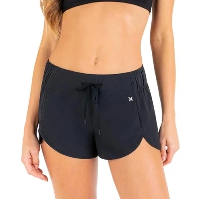 Abbildung von Hurley Womens Aquas Solid 2.5&#039; Boardshort Board Shorts, Black, M