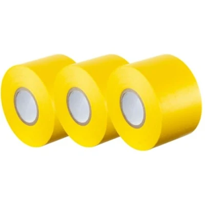 Abbildung von GOCABLETIES Isolierband Gelb 50 mm x 33 m strapazierfähiges, selbstklebendes zum Schutz, Bündeln und Reparieren von Kabeln 3 Rollen