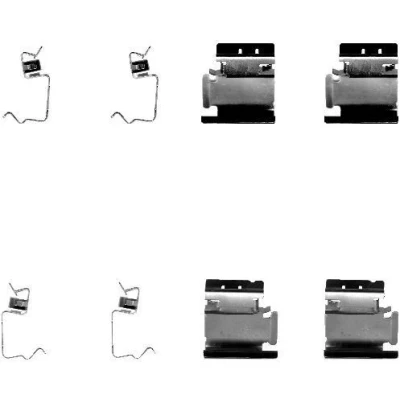 Abbildung von HELLA 8DZ 355 202 661 Zubehörsatz, Scheibenbremsbelag FIAT: Ducato III Van, VOLKSWAGEN: Amarok Platform / Chassis, MERCEDES BENZ: Vito Mixto, Viano