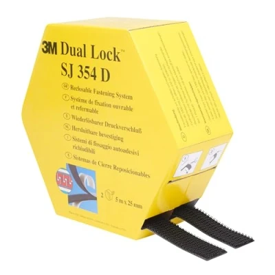 Abbildung von 3M Dual Lock SJ354D, wiederlösbares Befestigungssystem starke, wiederlösbare Verbindung von Kunststoffen (Polypropylen, Polyethylen), kritischen Lacken 2 x 25mm 5m, Dicke: 5.7mm (1 er Pack), 10 m 25 mm