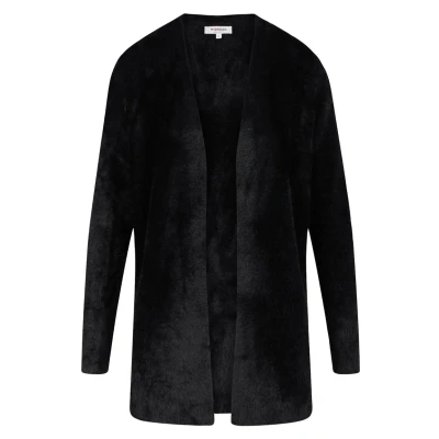 Abbildung von Morgan LONG Fluffy Strickjacke, Damen, Größe: 42, Black