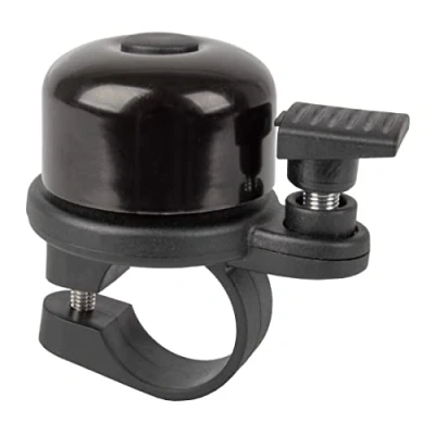Abbildung von Hama Fahrradklingel AirBell® für Apple AirTag (AirTag Halterung, Befestigung, Versteck Fahrrad, Diebstahlschutz, Tracking, 85dB, 2,2cm Durchmesser) Schwarz