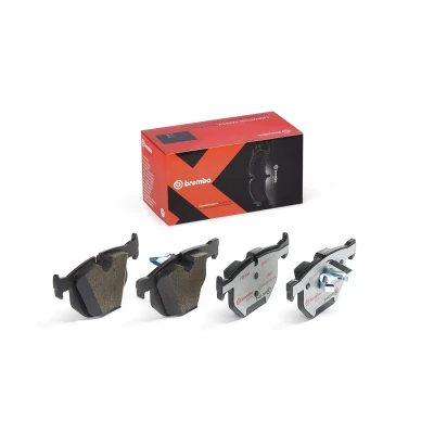 Abbildung von BREMBO P 06 056X Bremsbelagsatz für Verschleißwarnanzeiger vorbereitet mit Kolbenclip ohne Zubehör BMW: X5, X6
