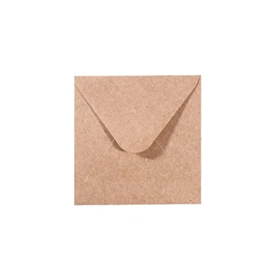 Abbildung von Vaessen Creative Florence Briefumschläge Quadratisch Klein Kraft Braun, 25 Stück, für Geburtstagskarten, passende Faltkarten erhältlich